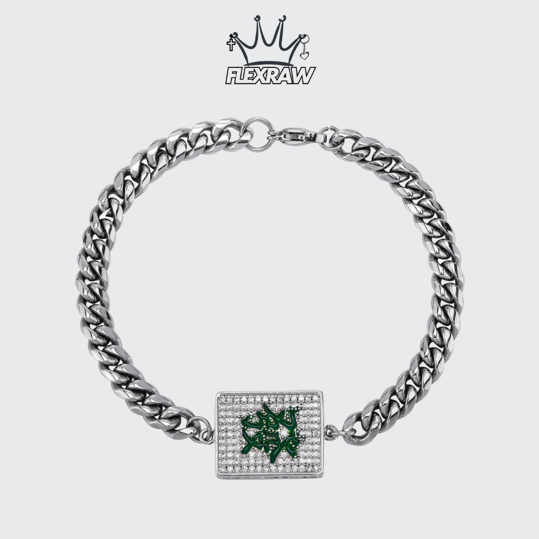 Chinese Trend Hip-Hop Style 6MM Titanium Steel Cuban Chain Bracelet with Fortune Mahjong Charm - Premium Men's Jewelry