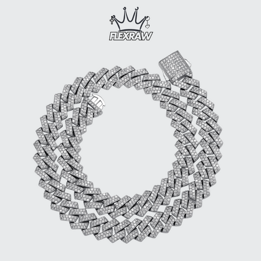 14MM Full Zirconia Rhombus Cuban Chain - Hip-Hop Style